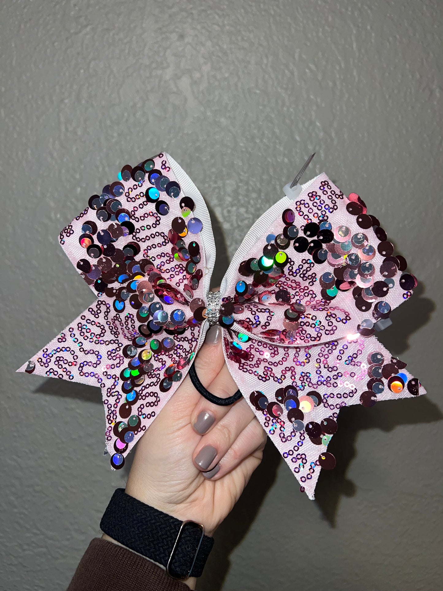 Light Pink Sequin Bow