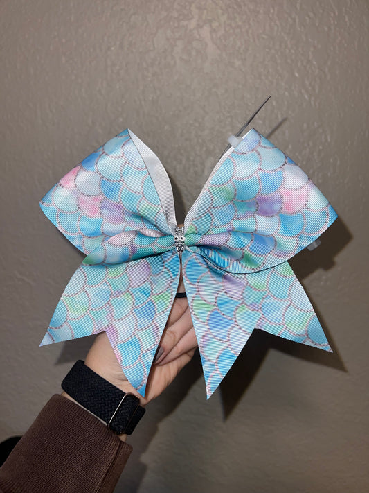 Blue Mermaid Scale Bow