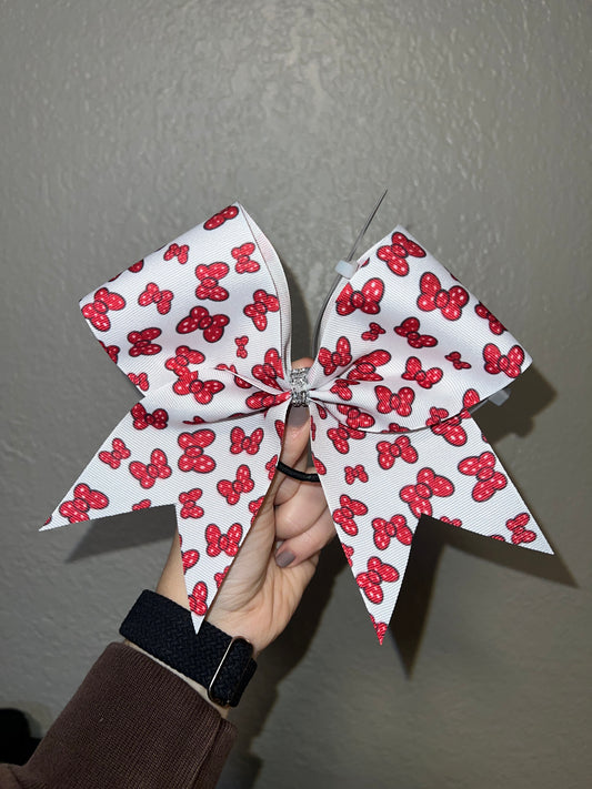 Minnie Mouse Print Bow